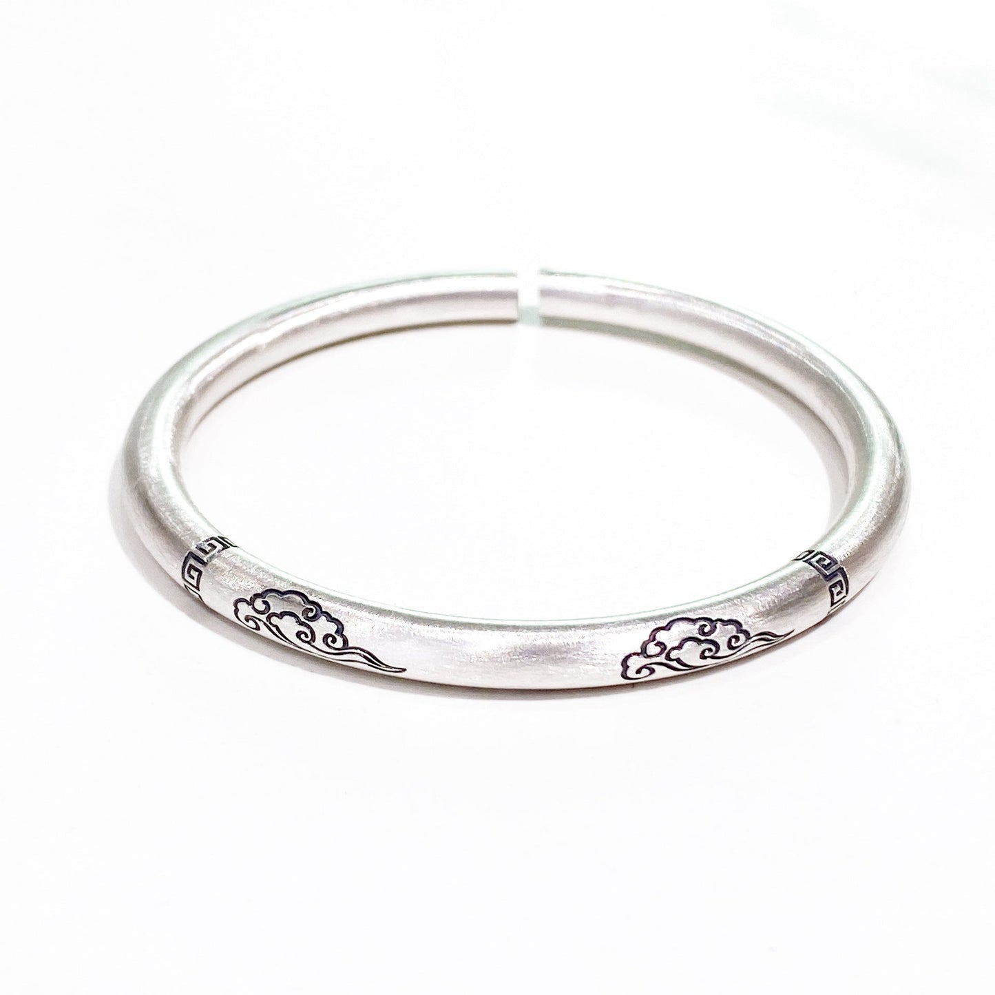 Chinese cloud stick sterling silver bracelet - jewelry - weilin.com