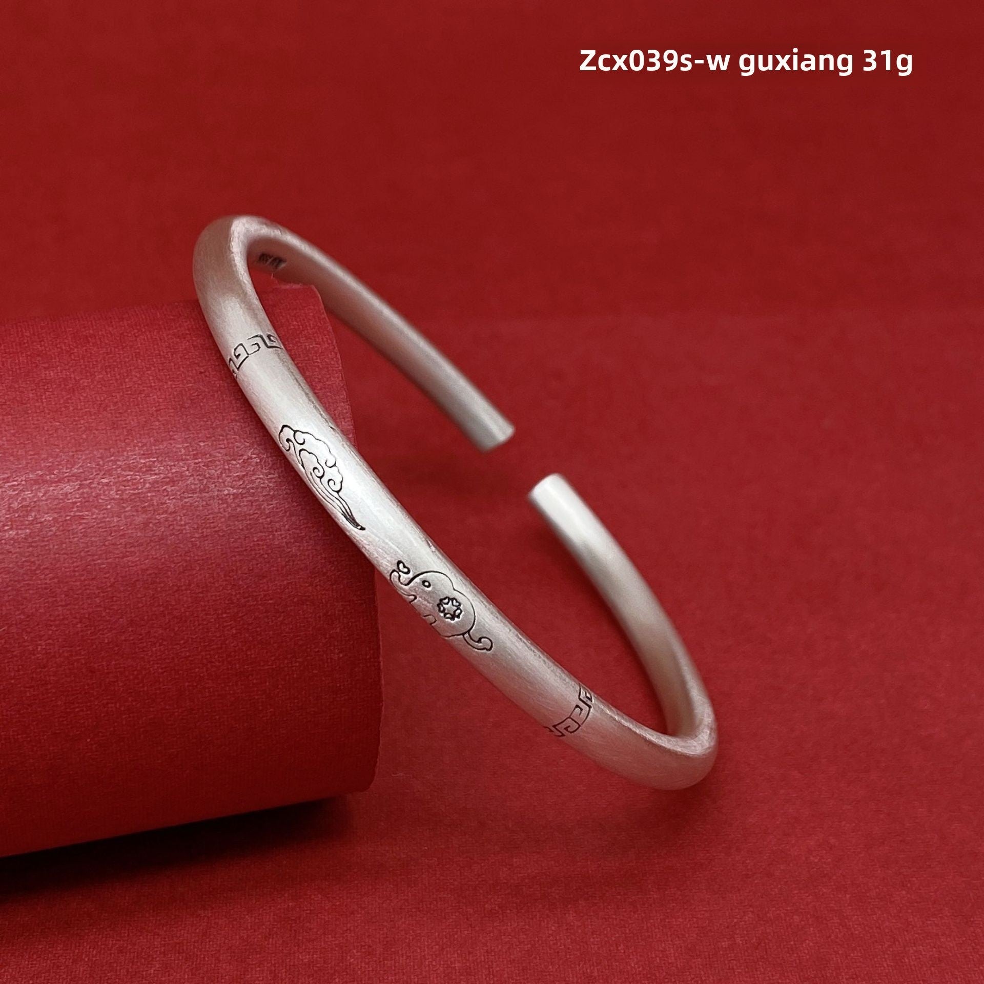 Chinese cloud stick sterling silver bracelet - jewelry - weilin.com