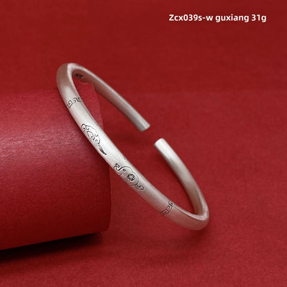 Chinese cloud stick sterling silver bracelet - jewelry - weilin.com