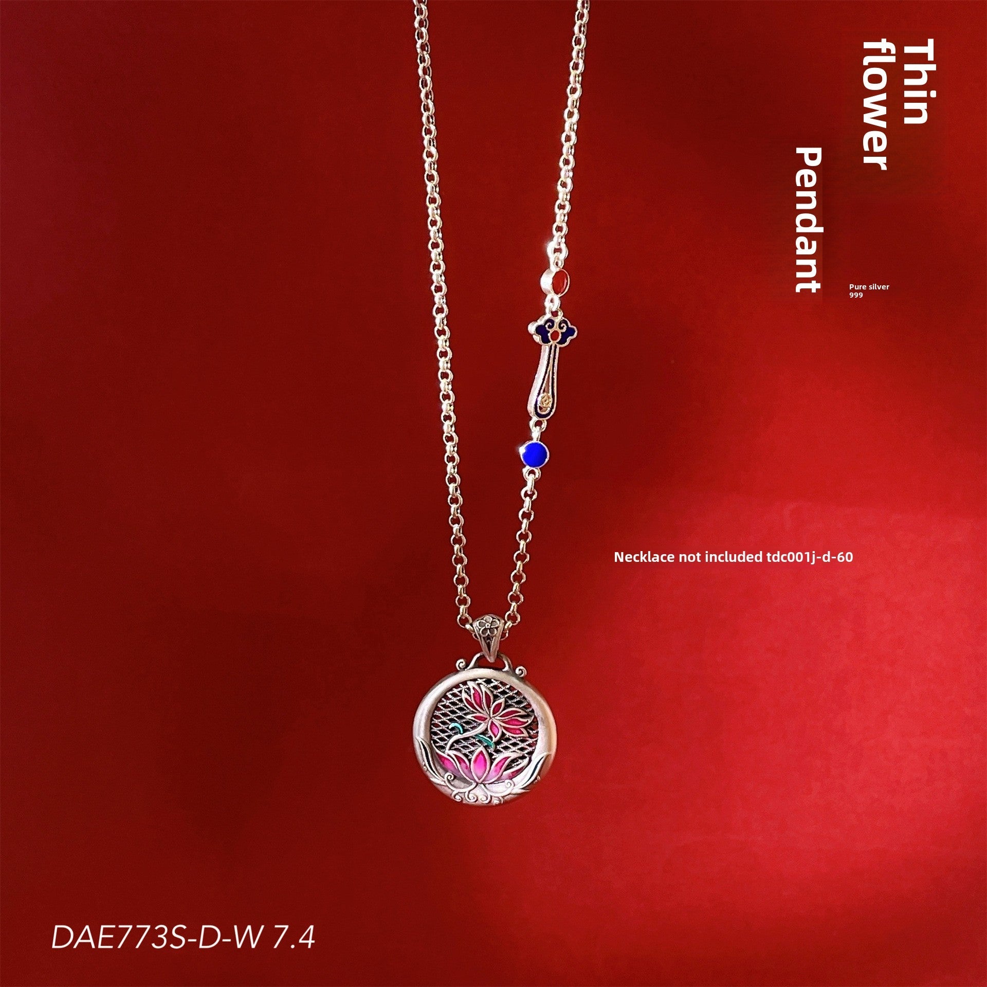 Chinese ethnic style sterling silver pendant - jewelry - weilin.com