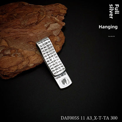 Chinese ethnic style sterling silver pendant - jewelry - weilin.com