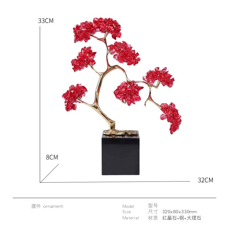 Chinese Fortune Crystal Tree Desktop Ornaments - jewelry - weilin.com