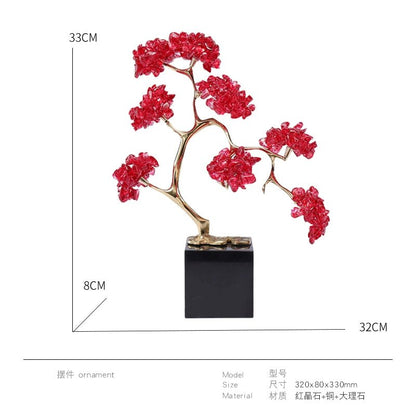 Chinese Fortune Crystal Tree Desktop Ornaments - jewelry - weilin.com