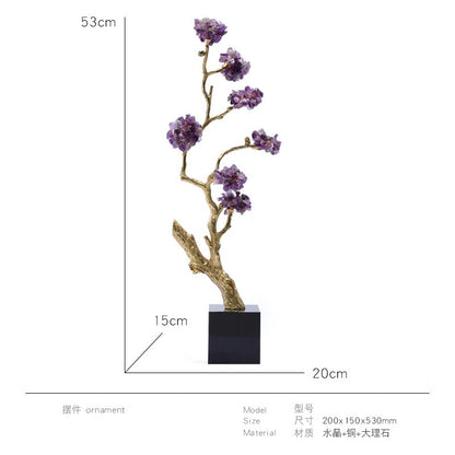 Chinese Fortune Crystal Tree Desktop Ornaments - jewelry - weilin.com