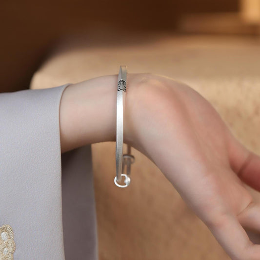 Chinese frosted square twist bracelet - jewelry - weilin.com