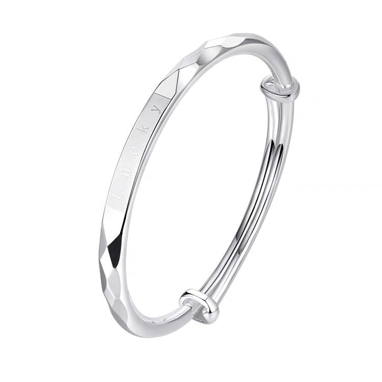 Chinese Lucky Four Leaf Clover Sterling Silver Bracelet - jewelry - weilin.com
