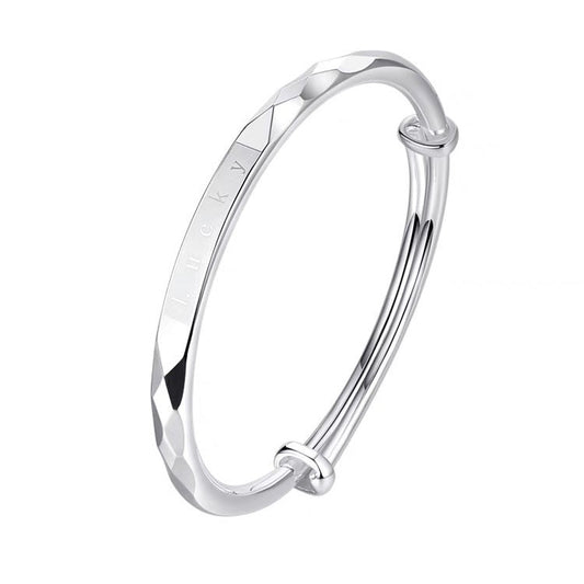 Chinese Lucky Four Leaf Clover Sterling Silver Bracelet - jewelry - weilin.com