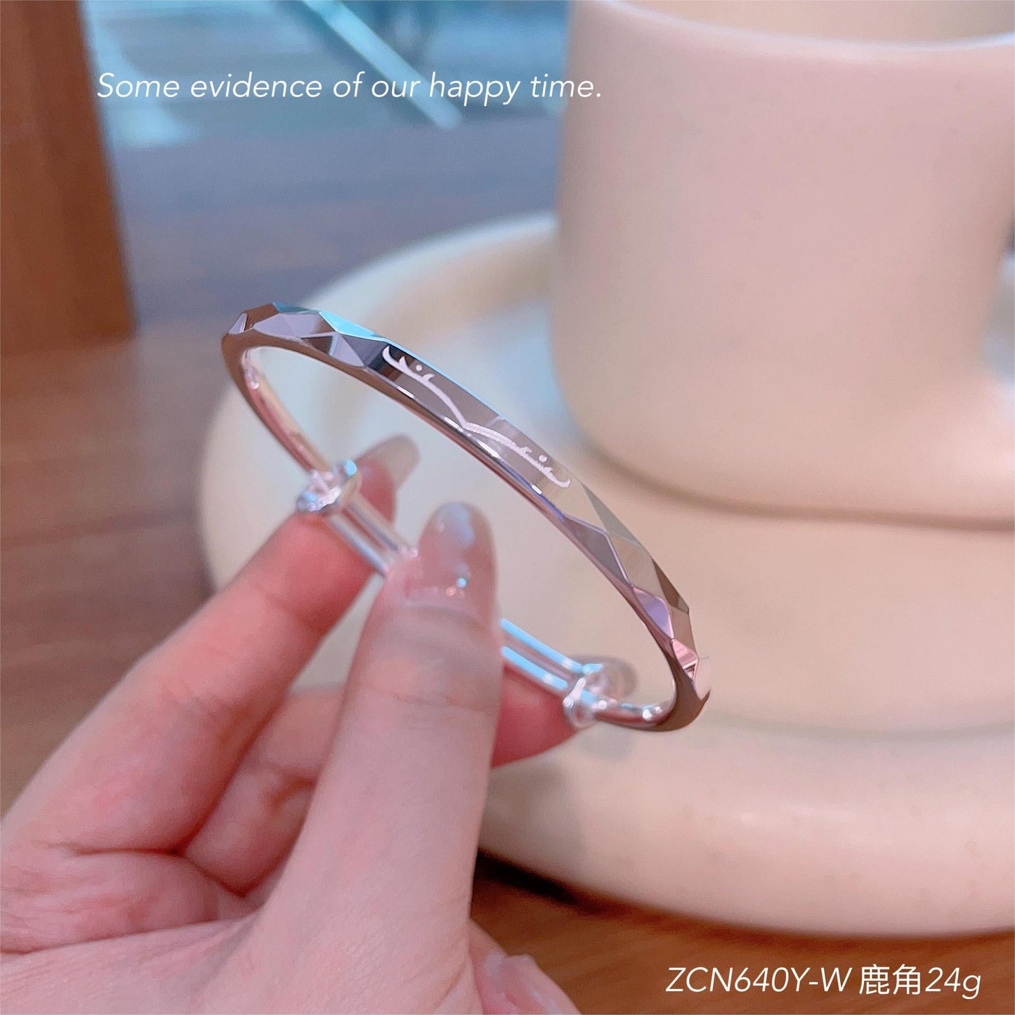 Chinese Lucky Four Leaf Clover Sterling Silver Bracelet - jewelry - weilin.com