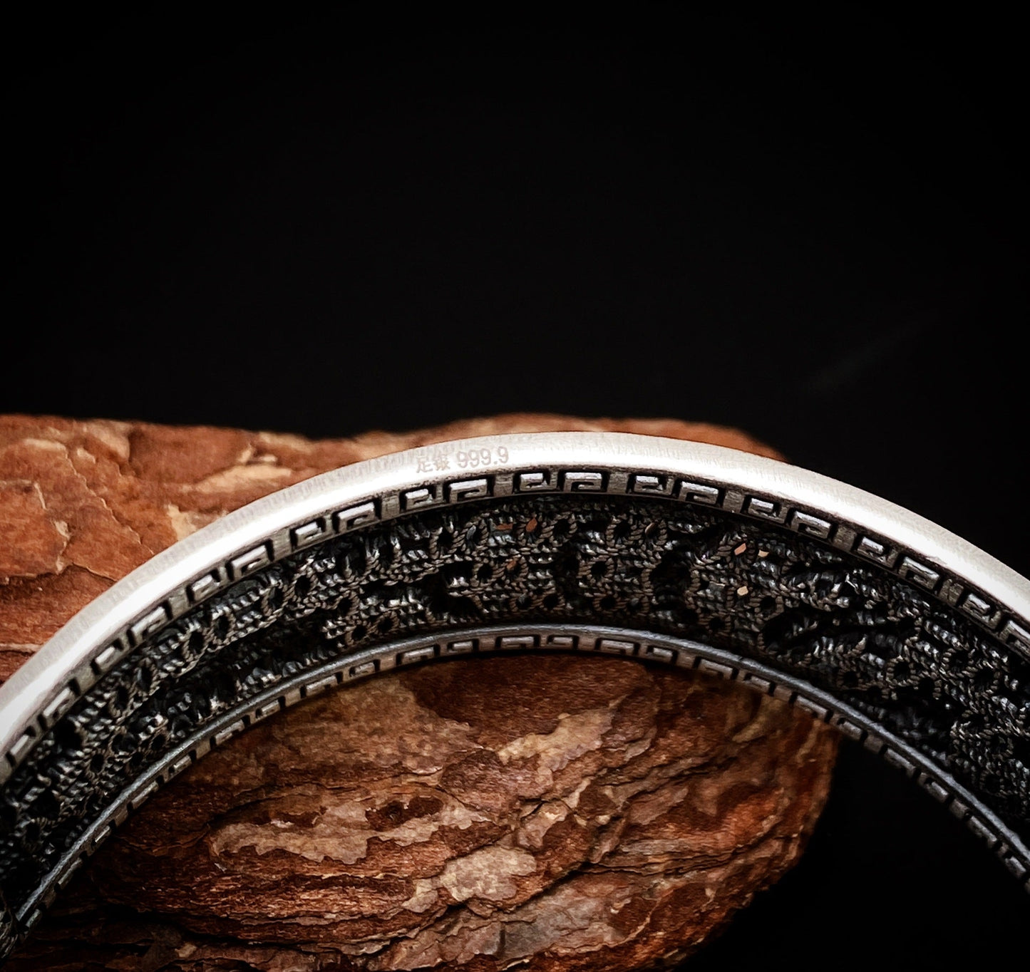 Chinese Peony Sterling Silver Bracelet - jewelry - weilin.com