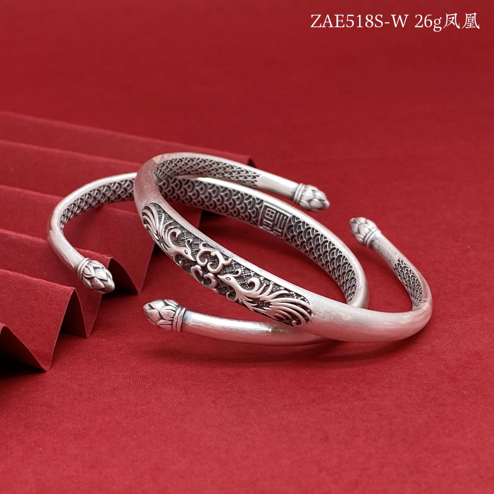 Chinese Phoenix Lotus Bracelet Couples - jewelry - weilin.com