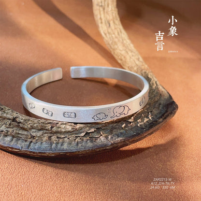 Chinese piggy silver bracelet - jewelry - weilin.com