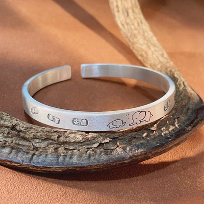 Chinese piggy silver bracelet - jewelry - weilin.com