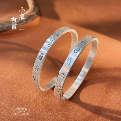 Chinese piggy silver bracelet - jewelry - weilin.com