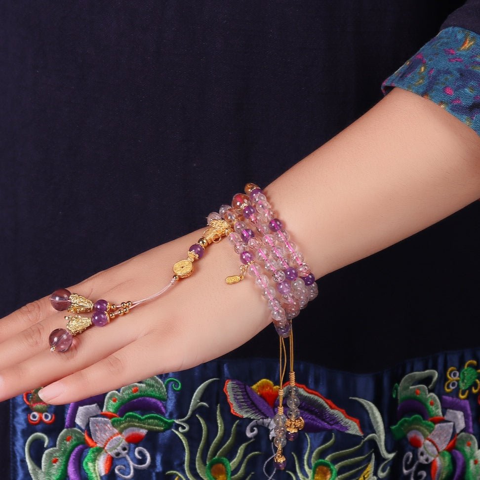 Chinese style 108 Buddhist beads dual - purpose necklace - jewelry - weilin.com