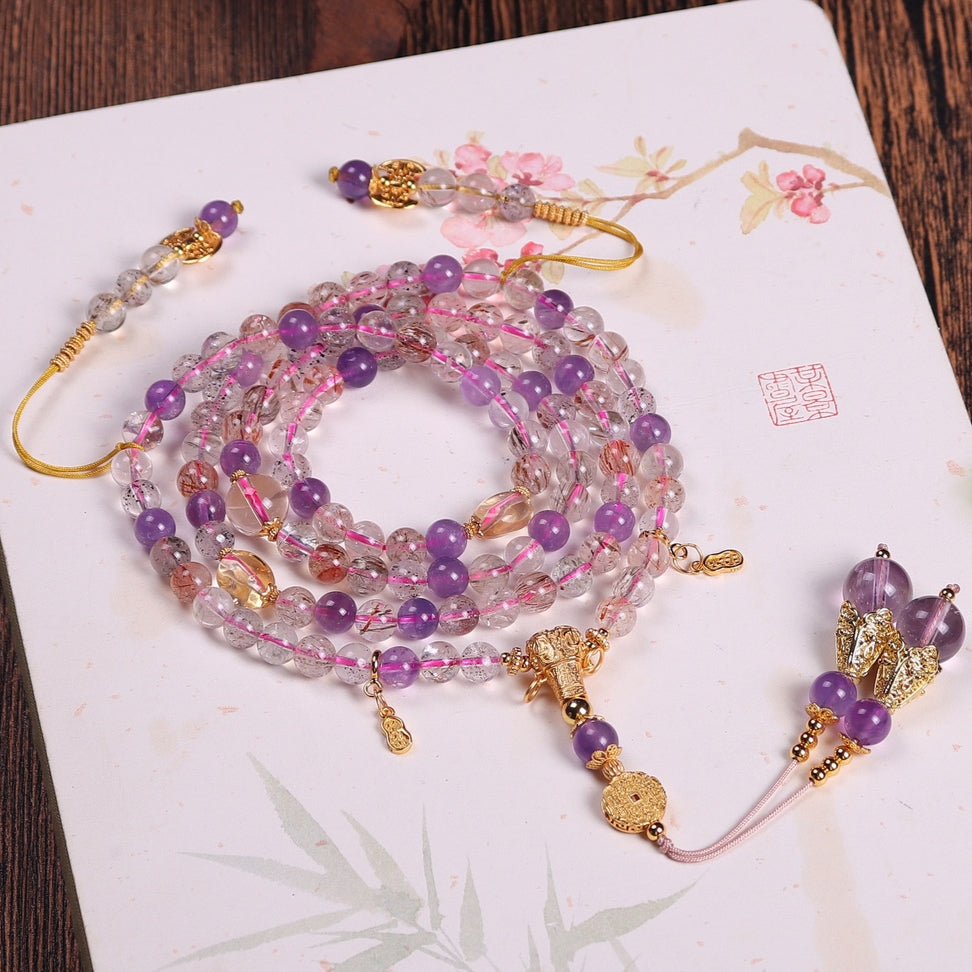 Chinese style 108 Buddhist beads dual - purpose necklace - jewelry - weilin.com