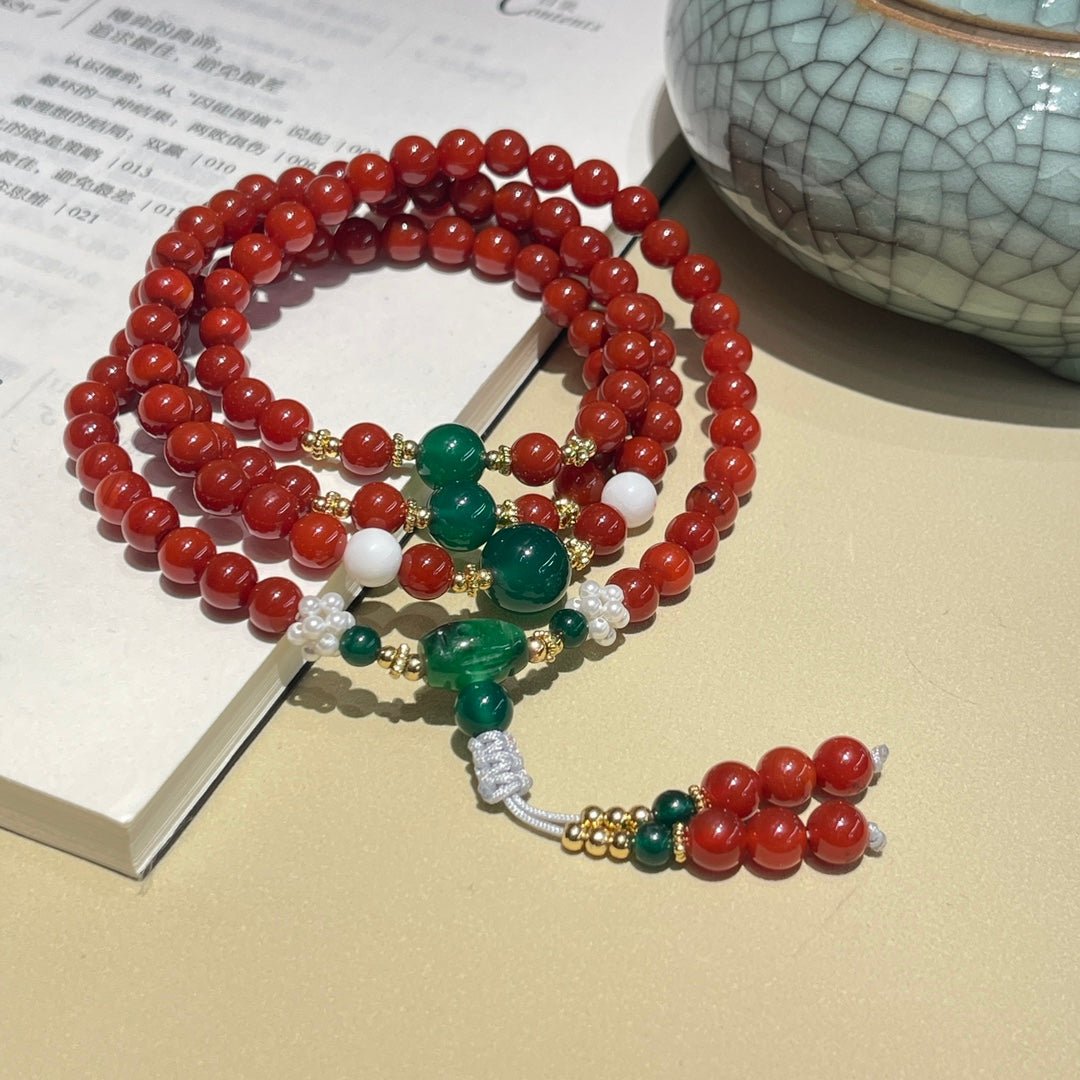 Chinese style agate 108 Buddhist beads dual - purpose - jewelry - weilin.com