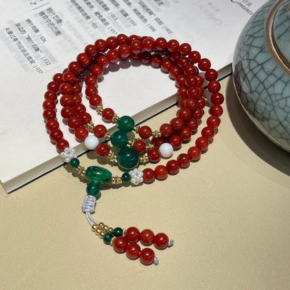 Chinese style agate 108 Buddhist beads dual - purpose - jewelry - weilin.com