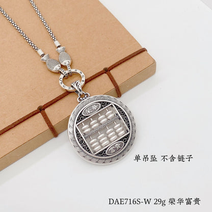 Chinese style auspicious cloud abacus couple pendant pendant - jewelry - weilin.com
