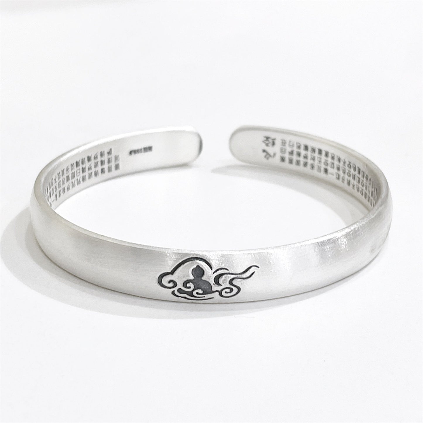 Chinese style auspicious cloud plain ring lotus bracelet - jewelry - weilin.com