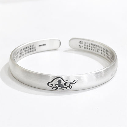 Chinese style auspicious cloud plain ring lotus bracelet - jewelry - weilin.com