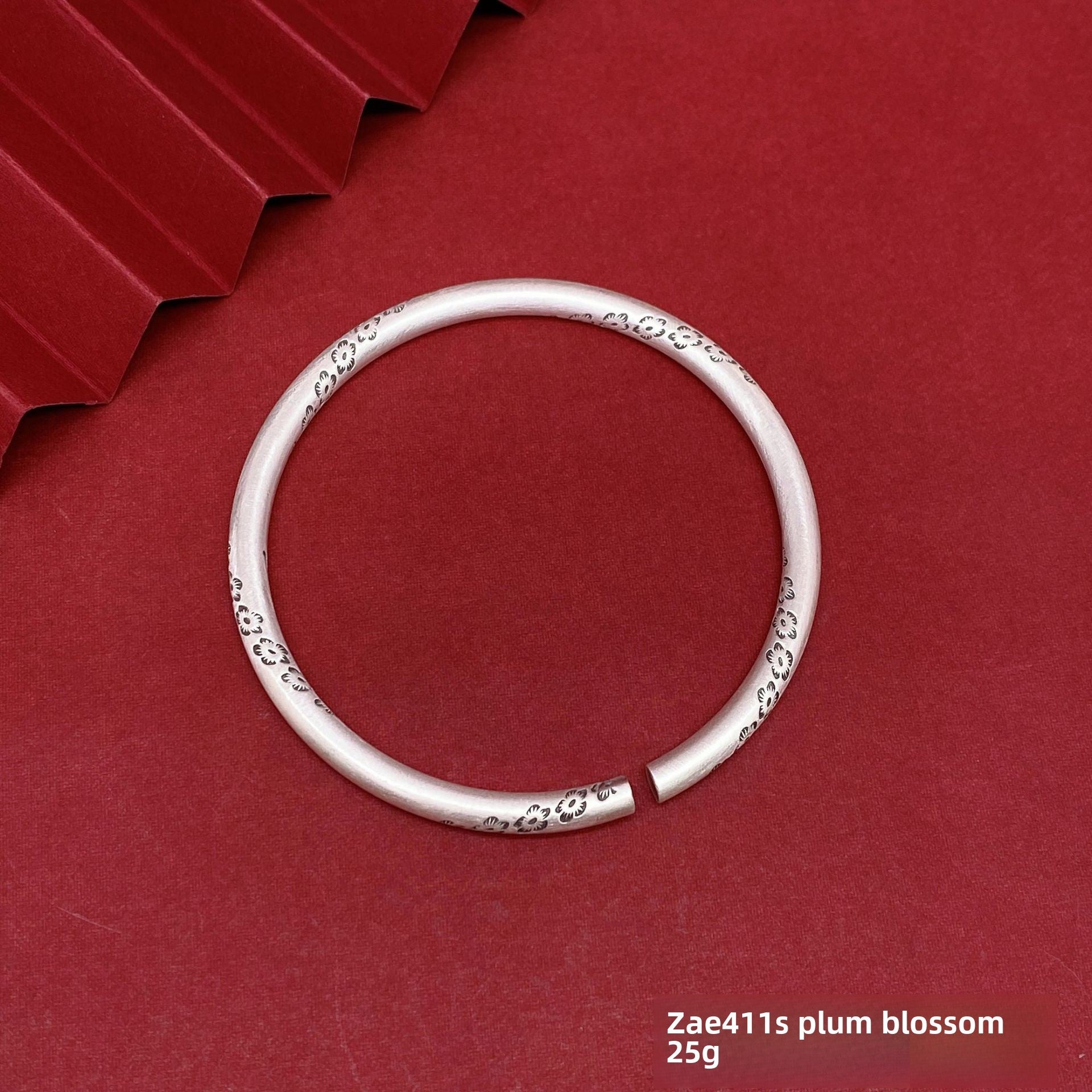 Chinese style auspicious cloud round stick sterling silver bracelet couple model - jewelry - weilin.com