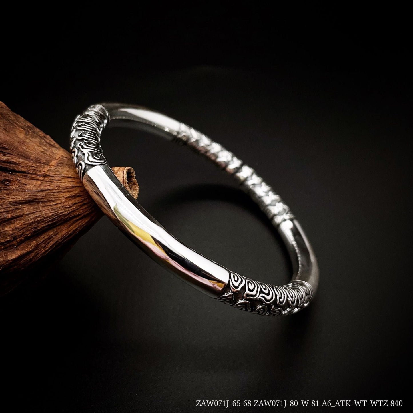 Chinese style auspicious cloud sterling silver bracelet - jewelry - weilin.com