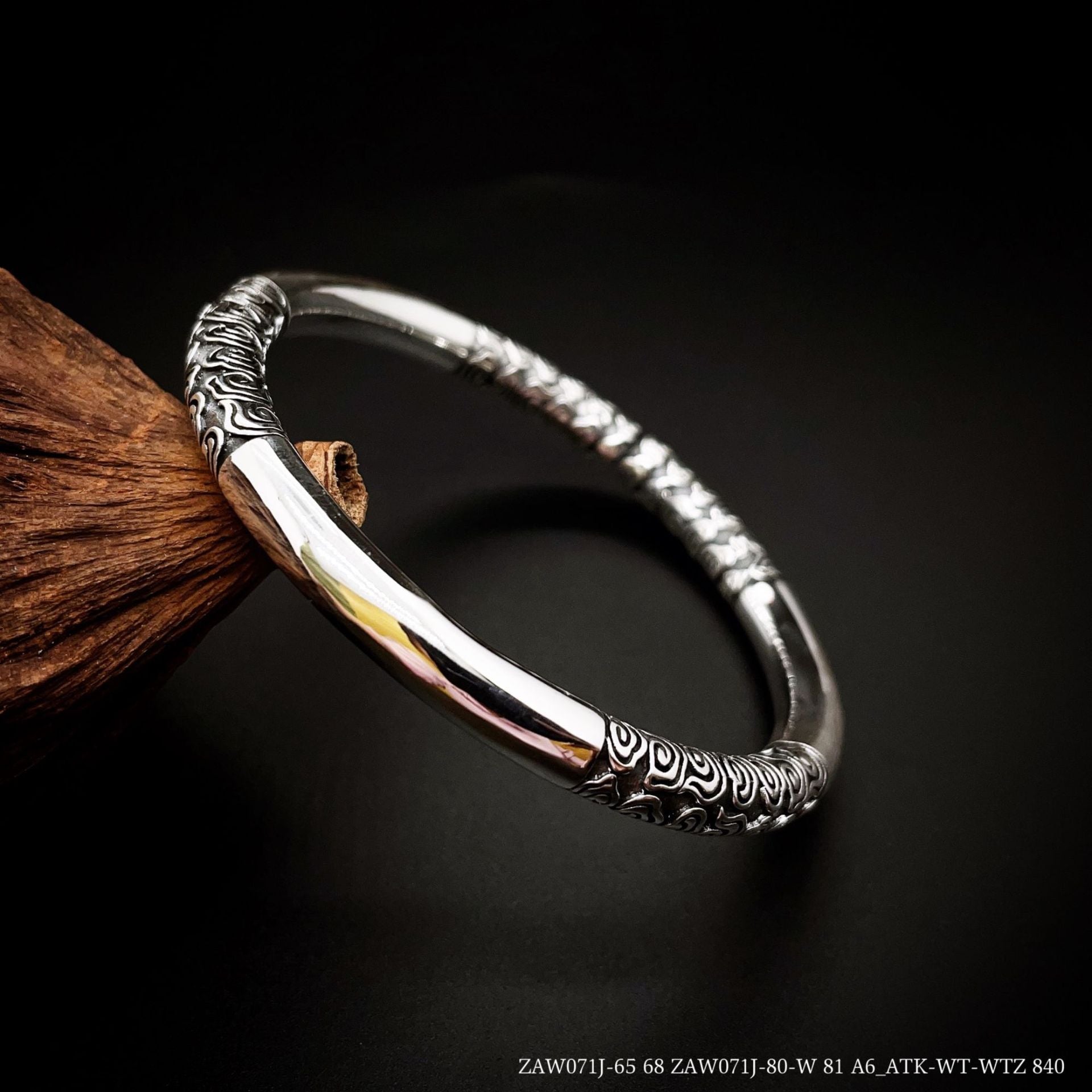 Chinese style auspicious cloud sterling silver bracelet - jewelry - weilin.com