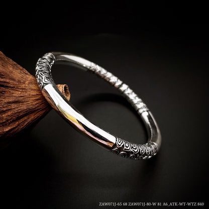 Chinese style auspicious cloud sterling silver bracelet - jewelry - weilin.com