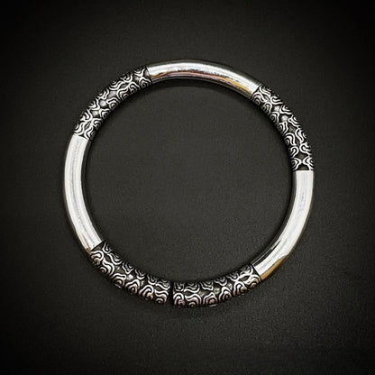 Chinese style auspicious cloud sterling silver bracelet - jewelry - weilin.com
