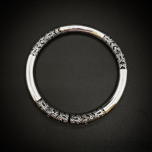 Chinese style auspicious cloud sterling silver bracelet - jewelry - weilin.com