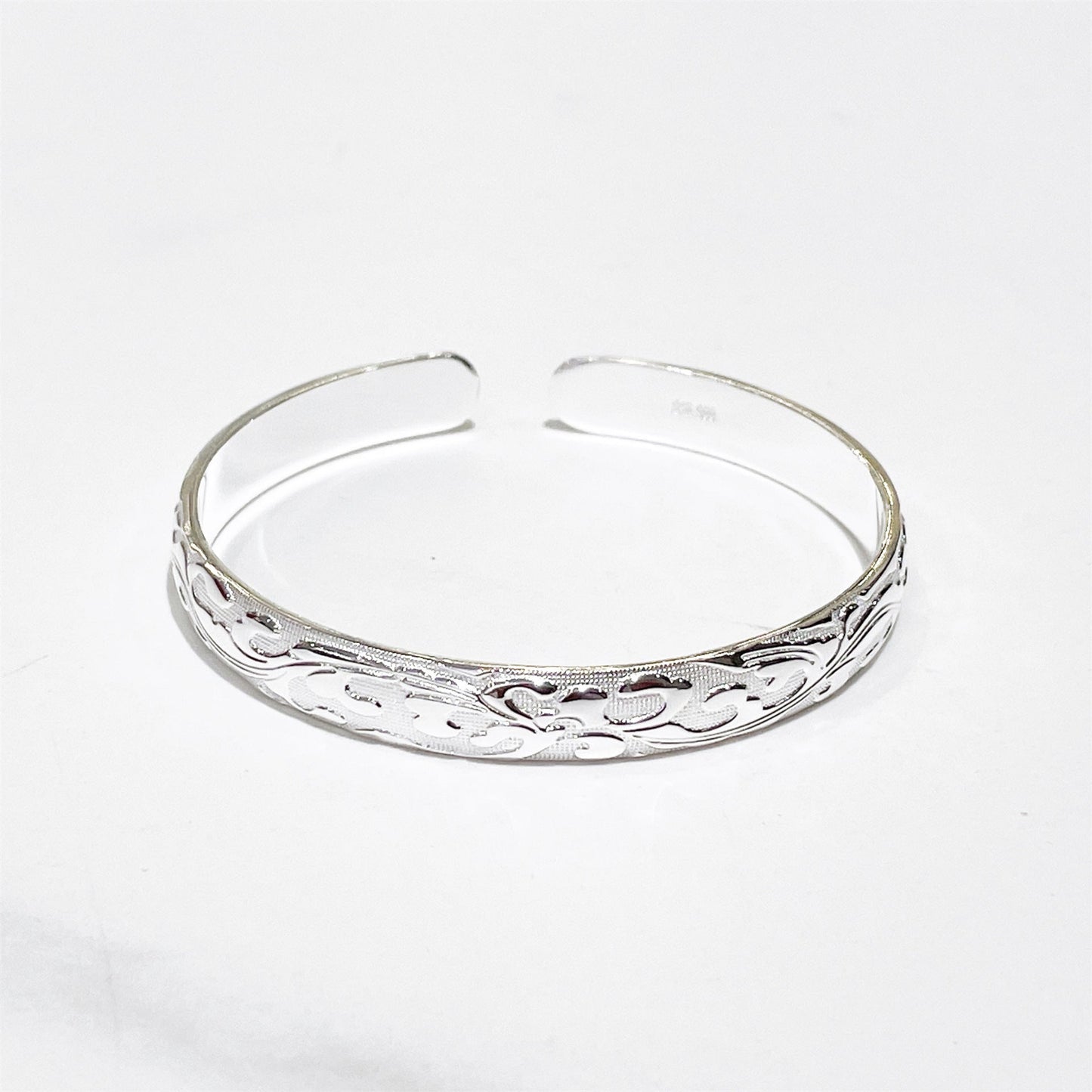Chinese style auspicious pattern sterling silver bracelet - jewelry - weilin.com