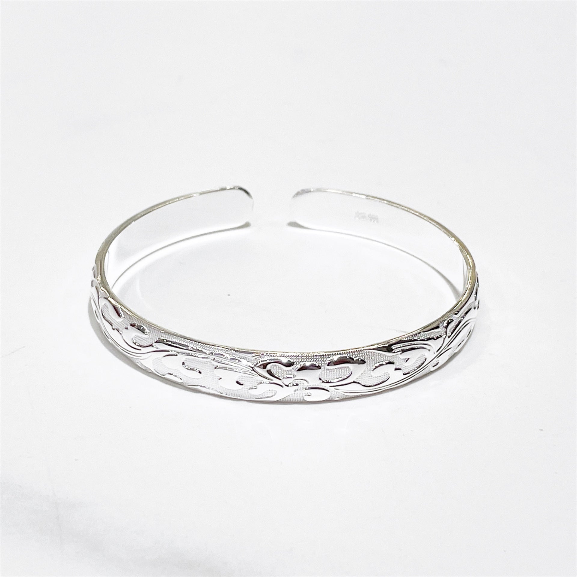 Chinese style auspicious pattern sterling silver bracelet - jewelry - weilin.com