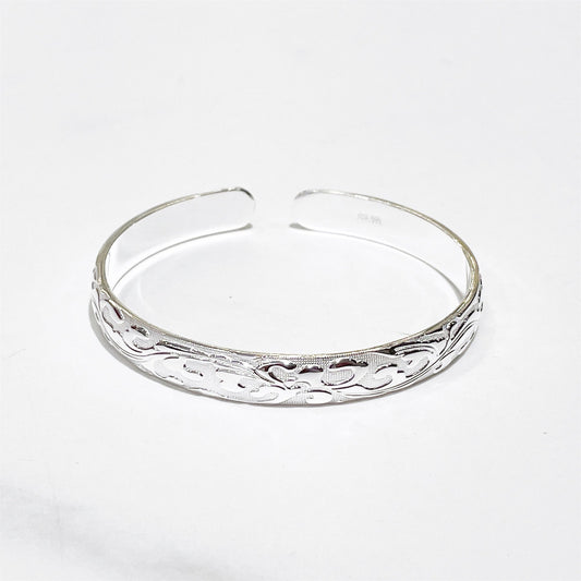 Chinese style auspicious pattern sterling silver bracelet - jewelry - weilin.com