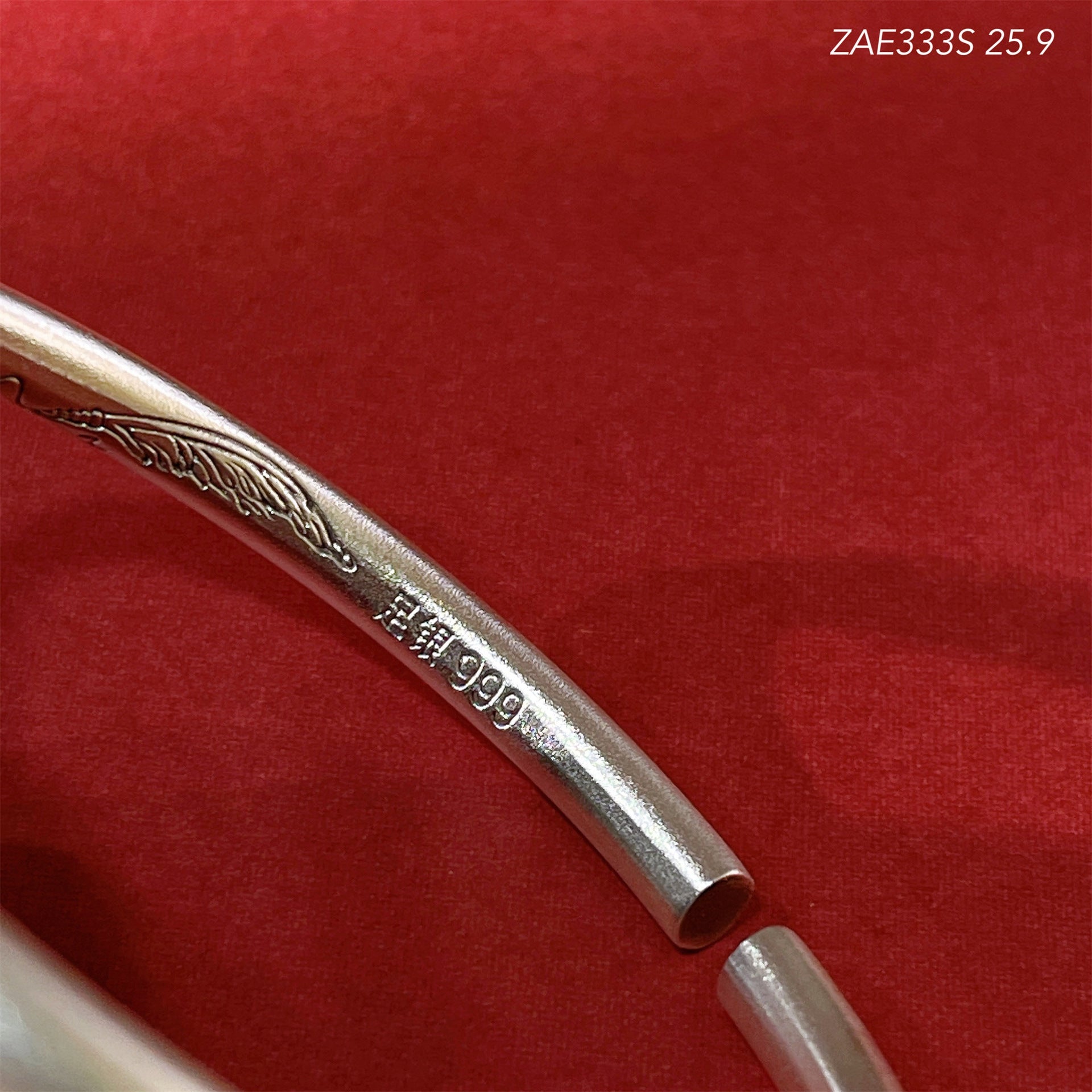 Chinese style bamboo leaf sterling silver bracelet - jewelry - weilin.com