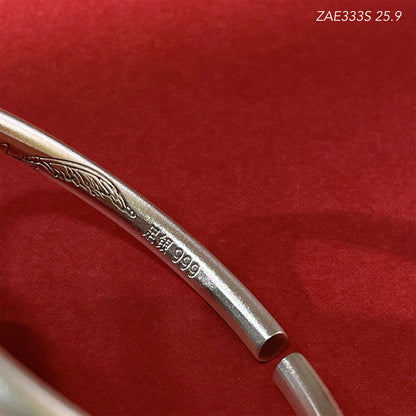 Chinese style bamboo leaf sterling silver bracelet - jewelry - weilin.com