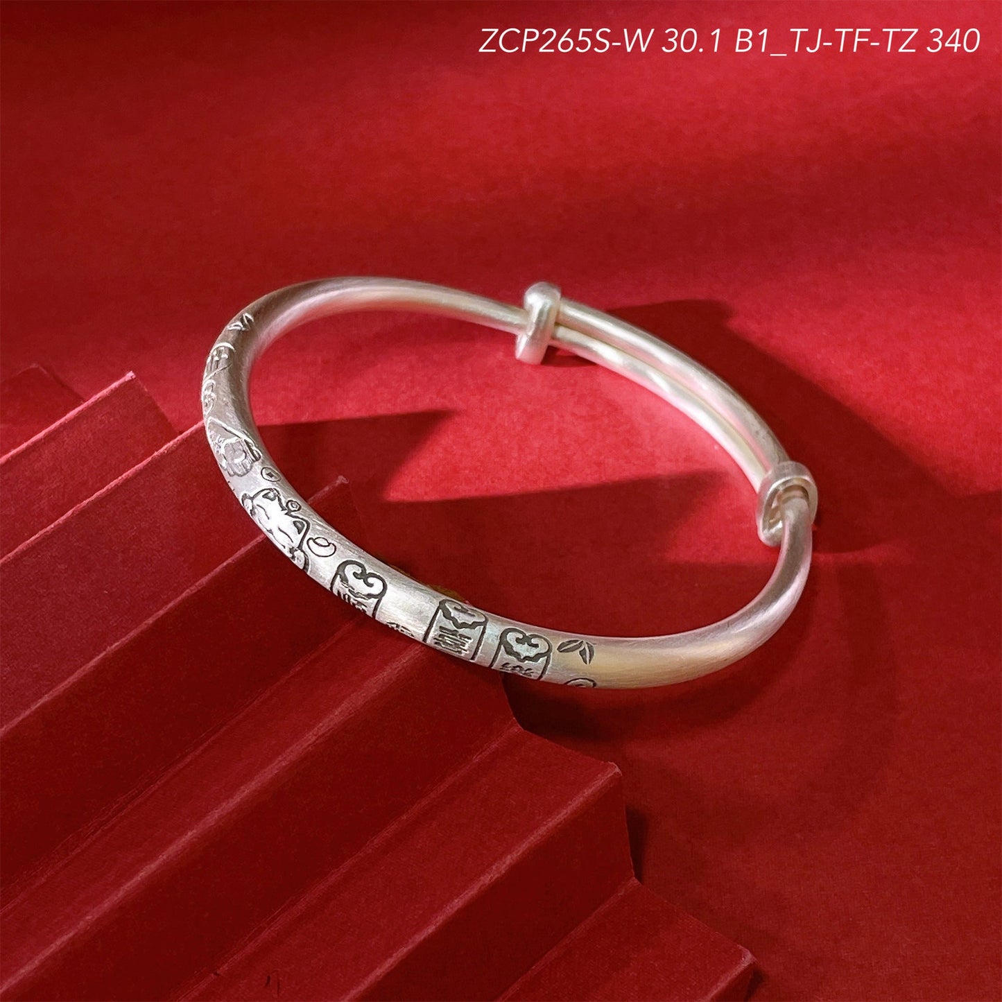 Chinese style bamboo leaf sterling silver bracelet - jewelry - weilin.com