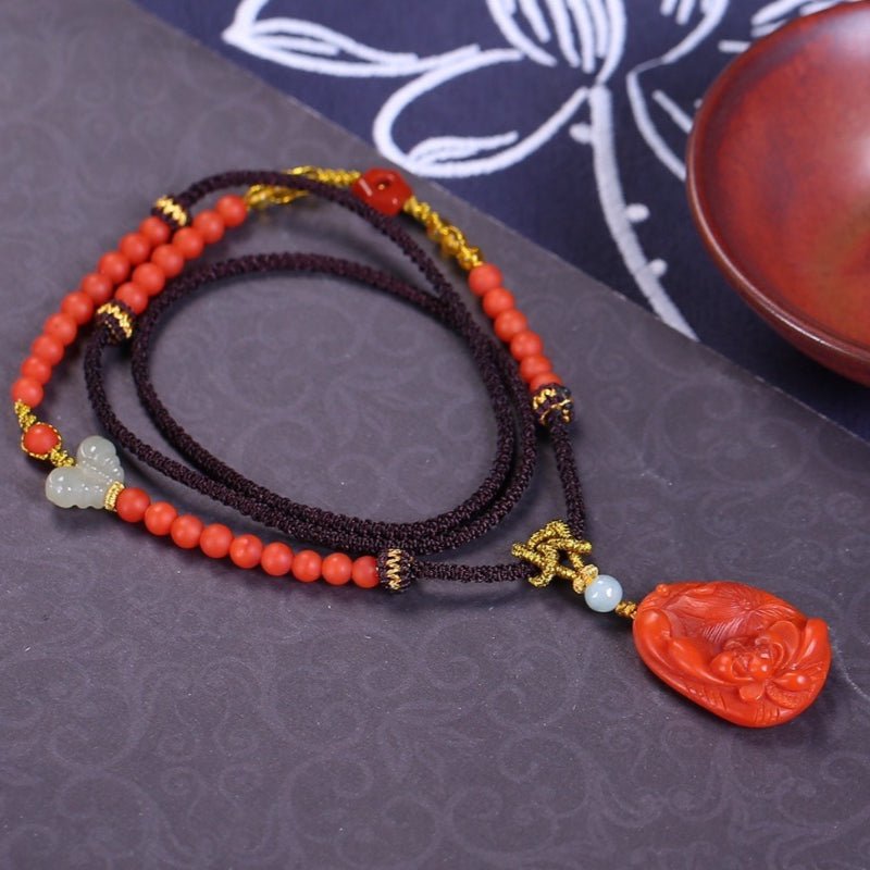 Chinese style Baoshan Nanhong necklace - jewelry - weilin.com