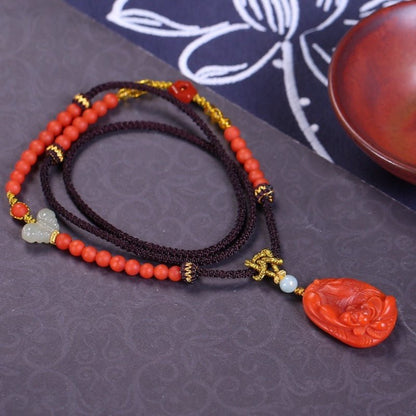 Chinese style Baoshan Nanhong necklace - jewelry - weilin.com