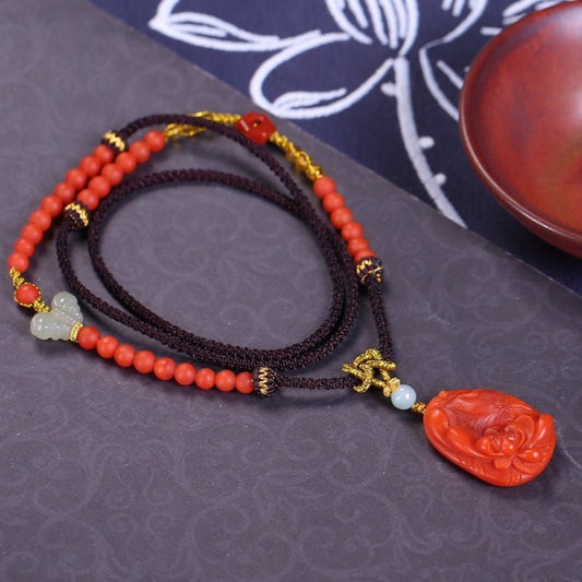 Chinese style Baoshan Nanhong necklace - jewelry - weilin.com