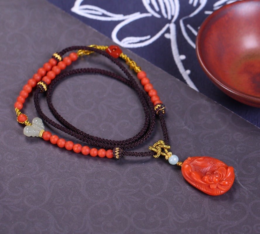 Chinese style Baoshan Nanhong necklace - jewelry - weilin.com