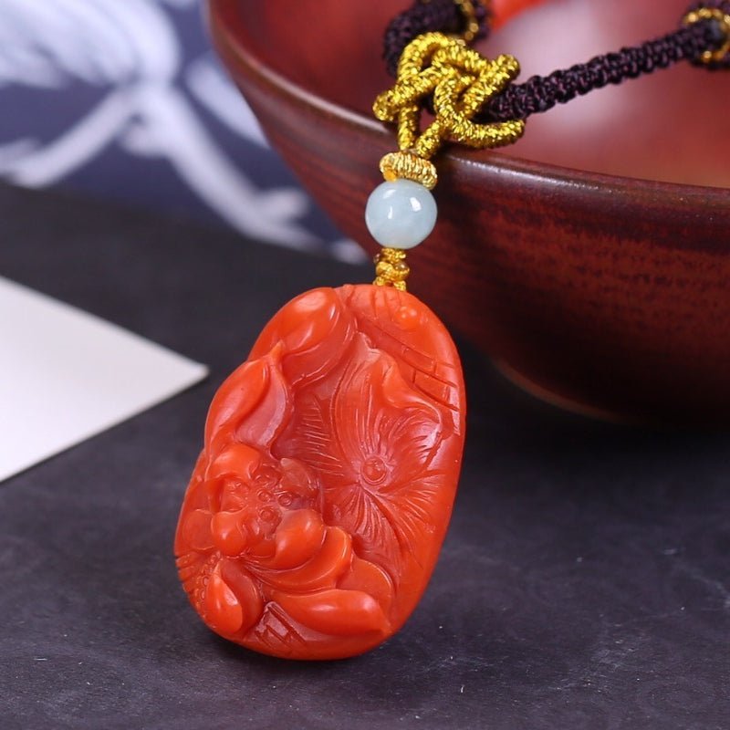 Chinese style Baoshan Nanhong necklace - jewelry - weilin.com