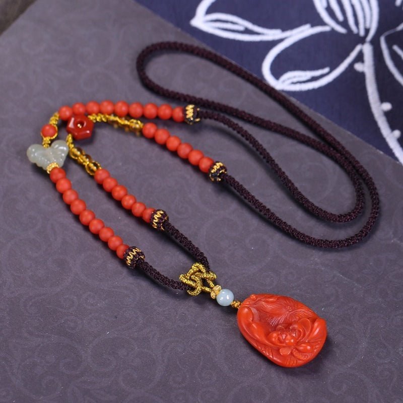 Chinese style Baoshan Nanhong necklace - jewelry - weilin.com