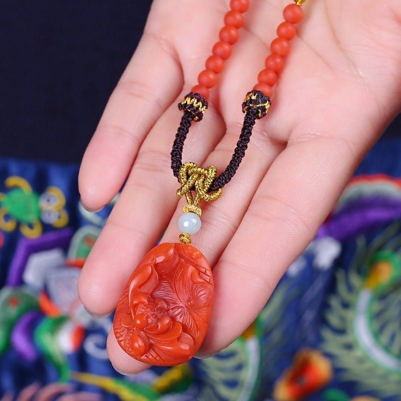 Chinese style Baoshan Nanhong necklace - jewelry - weilin.com