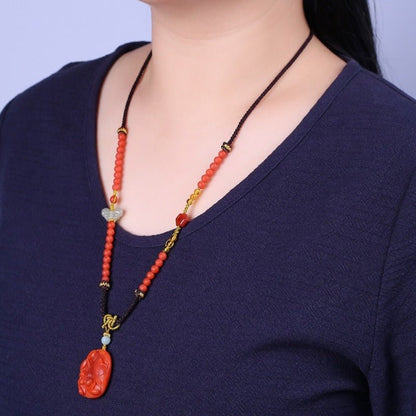 Chinese style Baoshan Nanhong necklace - jewelry - weilin.com