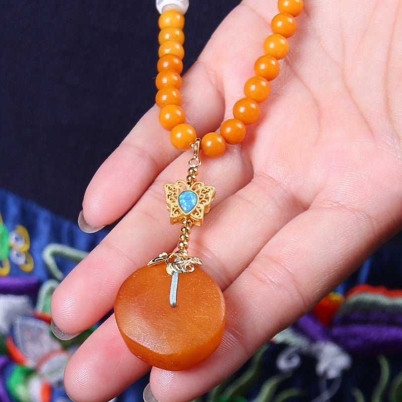 Chinese style beeswax necklace - jewelry - weilin.com