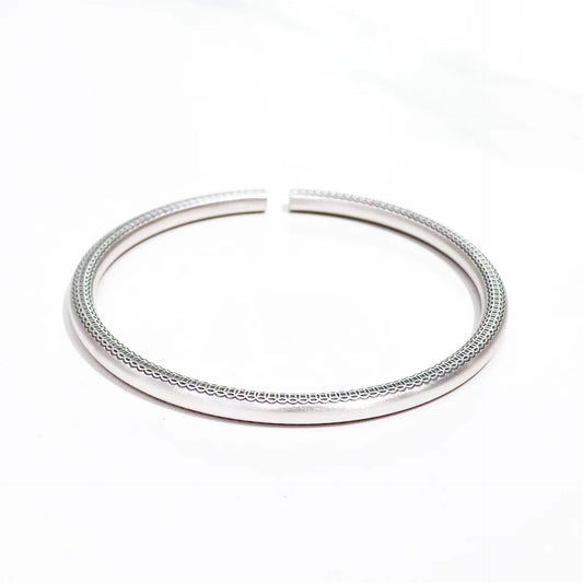 Chinese style blessing round stick sterling silver bracelet - jewelry - weilin.com