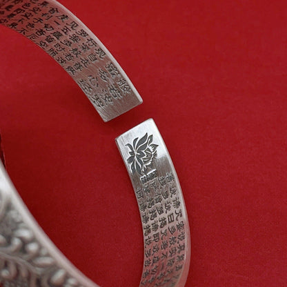 Chinese style cloud pattern sterling silver bracelet - jewelry - weilin.com