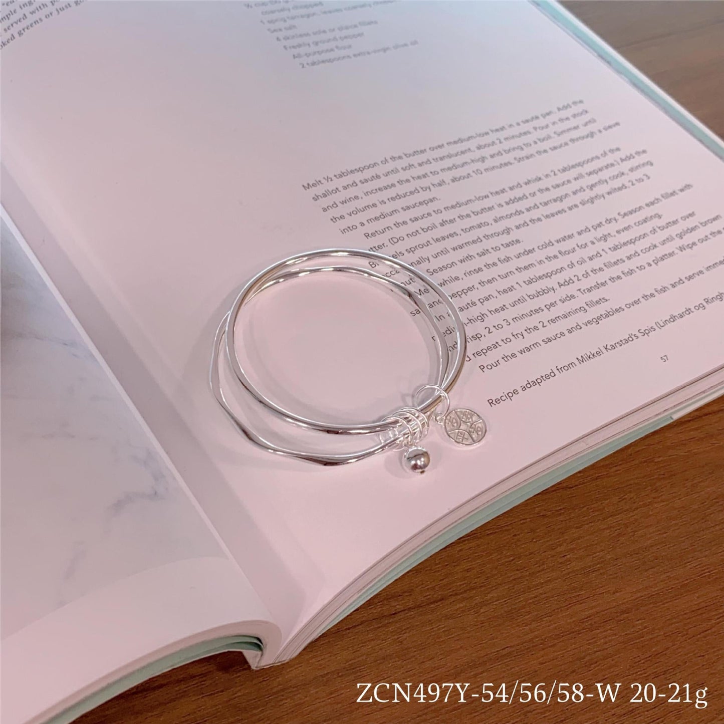 Chinese style double circle sterling silver bracelet - jewelry - weilin.com