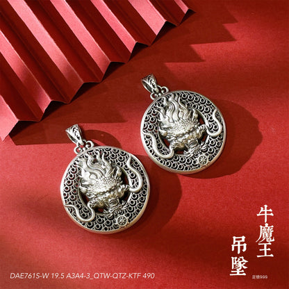 Chinese style dragon sterling silver pendant - jewelry - weilin.com