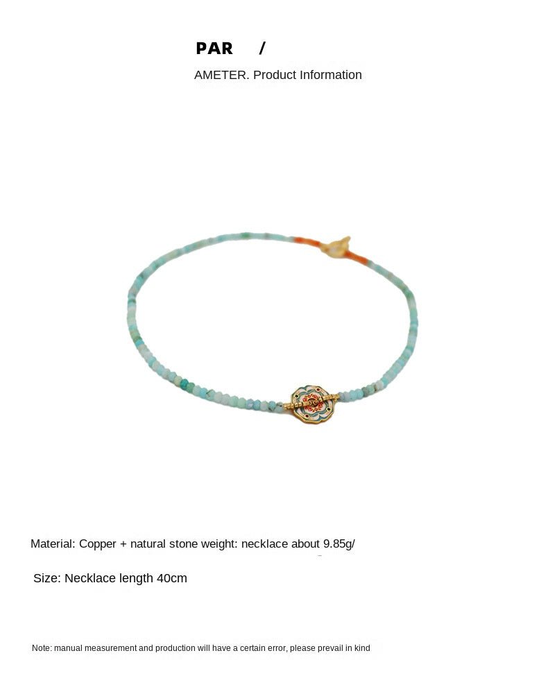 Chinese style fashionable colorful flower beaded necklace - jewelry - weilin.com